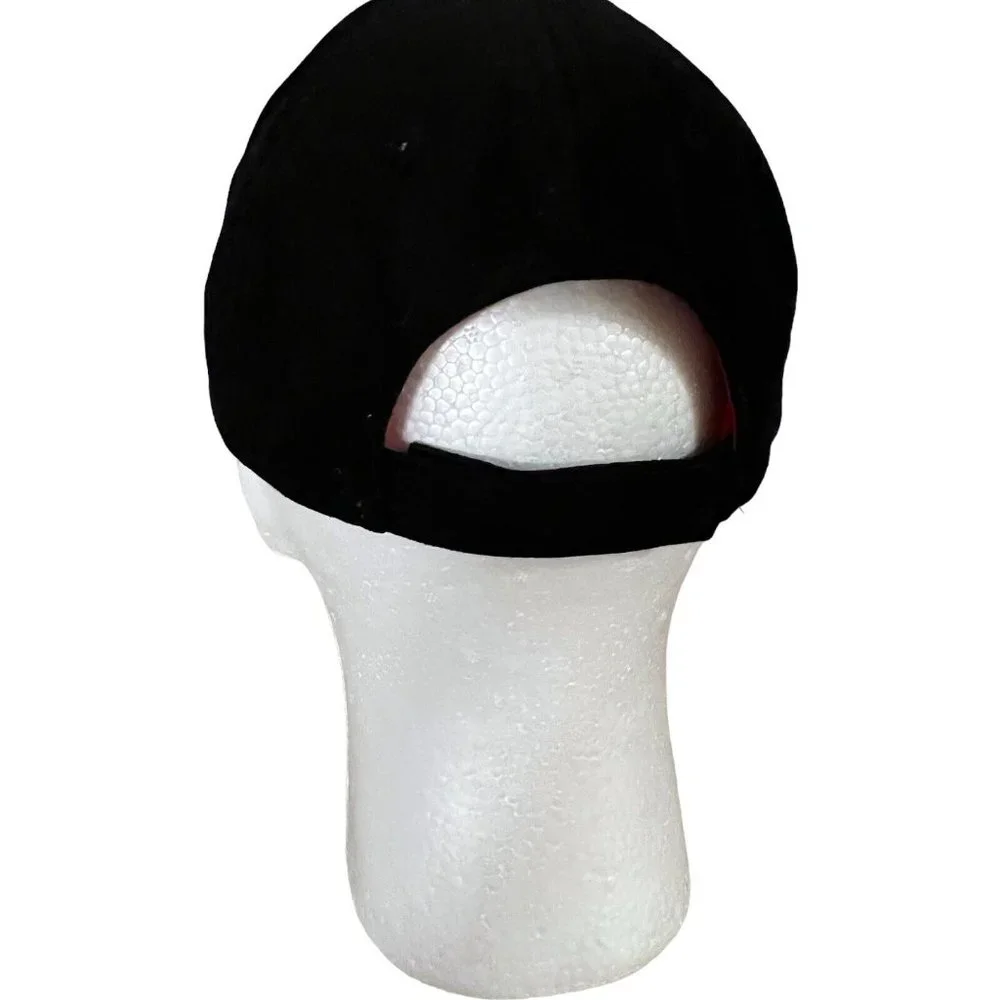 Hartzell Adjustable Men’s Cap Black & Red Hook and Loop Closure One Size Fits